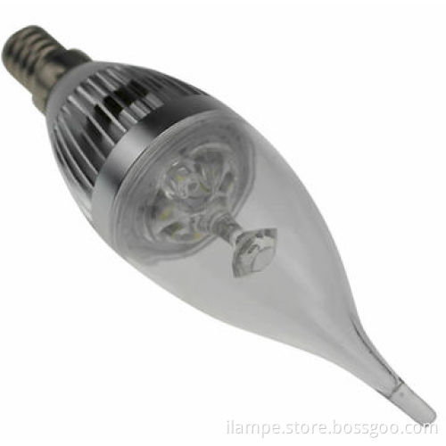 3W LED Candle Dimmable Lights with E14 Base Types, 85 to 265V AC Input Voltage